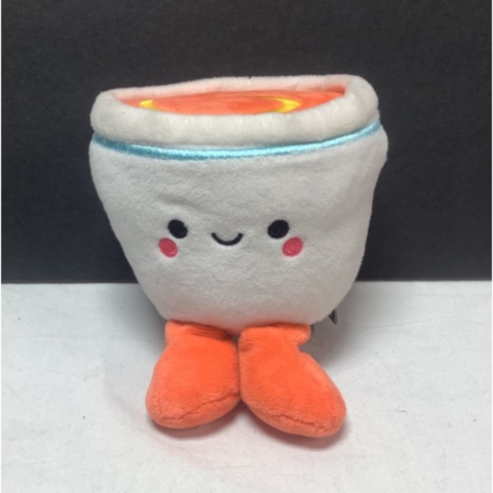 Hallmark Better Together Tomato Soup Magnetic Plush 6" White Orange legs